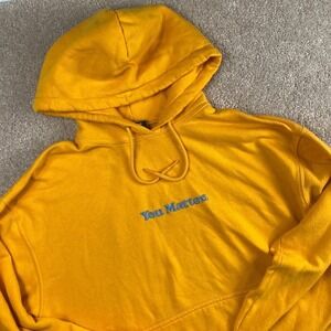 You Matter by Demetrius Harmon Yellow Pullover Hoodie Mens Large Streetwear